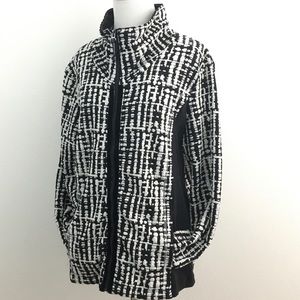 Onque | Mock Neck Zip Up Knit Jacket